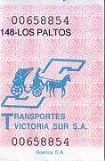 Communication of the city: Santiago (Chile) - ticket abverse