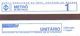 Communication of the city: São Paulo (Brazylia) - ticket abverse