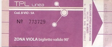 Communication of the city: Savona (Włochy) - ticket abverse. 