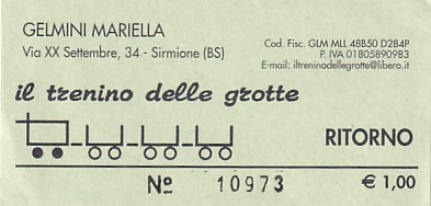 Communication of the city: Sirmione (Włochy) - ticket abverse. 