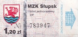 Communication of the city: Słupsk (Polska) - ticket abverse