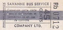 Communication of the city: Souillac (Mauritius) - ticket abverse