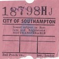 Communication of the city: Southampton (Wielka Brytania) - ticket abverse