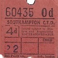 Communication of the city: Southampton (Wielka Brytania) - ticket abverse