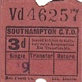 Communication of the city: Southampton (Wielka Brytania) - ticket abverse