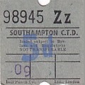 Communication of the city: Southampton (Wielka Brytania) - ticket abverse