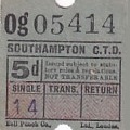 Communication of the city: Southampton (Wielka Brytania) - ticket abverse