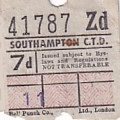 Communication of the city: Southampton (Wielka Brytania) - ticket abverse