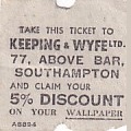 Communication of the city: Southampton (Wielka Brytania) - ticket reverse