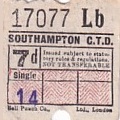 Communication of the city: Southampton (Wielka Brytania) - ticket abverse