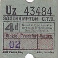 Communication of the city: Southampton (Wielka Brytania) - ticket abverse