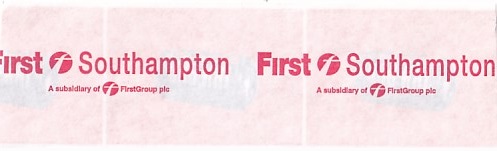 Communication of the city: Southampton (Wielka Brytania) - ticket abverse