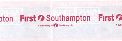 Communication of the city: Southampton (Wielka Brytania) - ticket abverse
