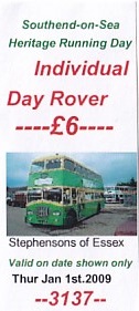 Communication of the city: Southend-on-Sea (Wielka Brytania) - ticket abverse