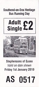 Communication of the city: Southend-on-Sea (Wielka Brytania) - ticket abverse
