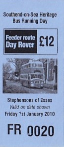 Communication of the city: Southend-on-Sea (Wielka Brytania) - ticket abverse
