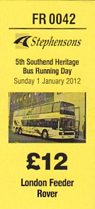 Communication of the city: Southend-on-Sea (Wielka Brytania) - ticket abverse