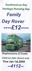 Communication of the city: Southend-on-Sea (Wielka Brytania) - ticket abverse