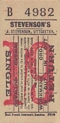 Communication of the city: Uttoxeter (Wielka Brytania) - ticket abverse