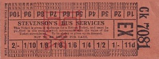 Communication of the city: Uttoxeter (Wielka Brytania) - ticket abverse