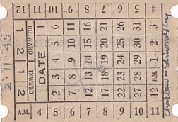 Communication of the city: Stanley (Wielka Brytania) - ticket reverse