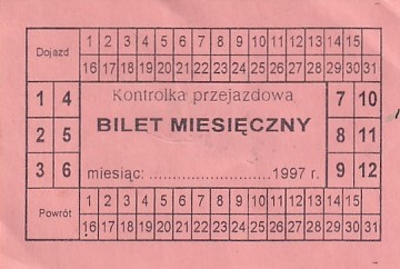 Communication of the city: Stare Żukowice (Polska) - ticket abverse