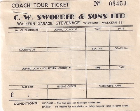Communication of the city: Stevenage (Wielka Brytania) - ticket abverse.