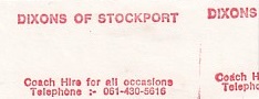 Communication of the city: Stockport (Wielka Brytania) - ticket abverse.