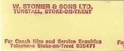 Communication of the city: Stoke-on-Trent (Wielka Brytania) - ticket abverse