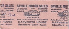 Communication of the city: Stratford-upon-Avon (Wielka Brytania) - ticket reverse