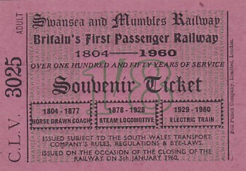 Communication of the city: Swansea (Wielka Brytania) - ticket abverse