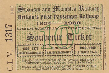 Communication of the city: Swansea (Wielka Brytania) - ticket abverse. Bilet okolicznościowy.
Opis biletu w opisie miasta.