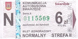 Communication of the city: Swarzędz (Polska) - ticket abverse.