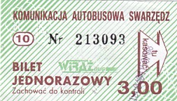 Communication of the city: Swarzędz (Polska) - ticket abverse. 