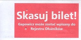Communication of the city: Świdnica (Polska) - ticket reverse