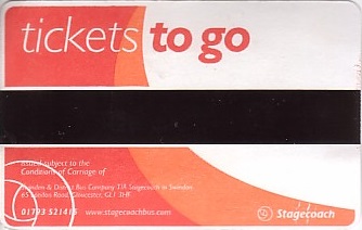 Communication of the city: Swindon (Wielka Brytania) - ticket abverse. 