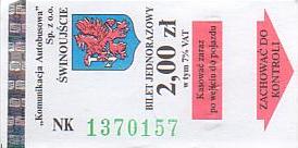 Communication of the city: Świnoujście (Polska) - ticket abverse. <IMG SRC=img_upload/_0wymiana1.png><IMG SRC=img_upload/_0wymiana2.png>