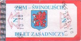 Communication of the city: Świnoujście (Polska) - ticket abverse. <IMG SRC=img_upload/_0karnetkk.png alt="kupon kontrolny karnetu">