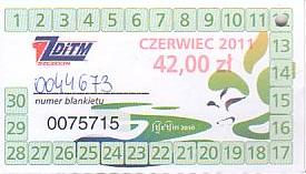 Communication of the city: Szczecin (Polska) - ticket abverse