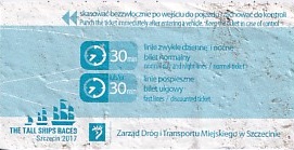 Communication of the city: Szczecin (Polska) - ticket reverse