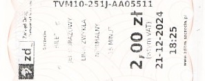 Communication of the city: Szczecin (Polska) - ticket abverse.
