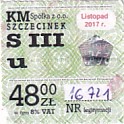 Communication of the city: Szczecinek (Polska) - ticket abverse.