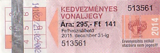 Communication of the city: Szeged (Węgry) - ticket abverse