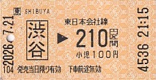 Communication of the city: Tōkyō [東京] (Japonia) - ticket abverse. 