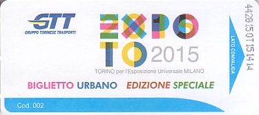 Communication of the city: Torino (Włochy) - ticket abverse. 