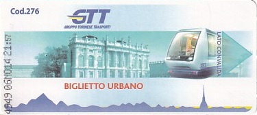 Communication of the city: Torino (Włochy) - ticket abverse