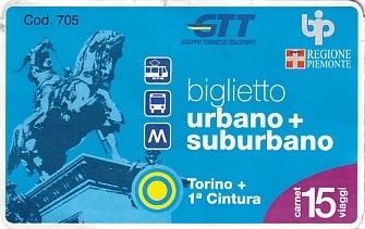 Communication of the city: Torino (Włochy) - ticket abverse