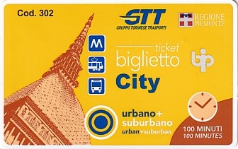 Communication of the city: Torino (Włochy) - ticket abverse