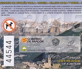Communication of the city: Torla (Hiszpania) - ticket abverse