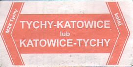Communication of the city: Tychy (Polska) - ticket reverse